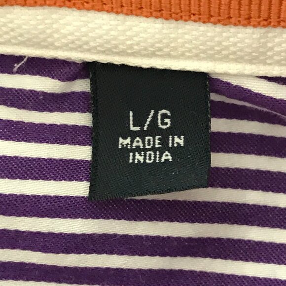 Robert Graham X Series Shirt Men L Purple Striped Button Up Long Sleeve - Picture 4 of 13